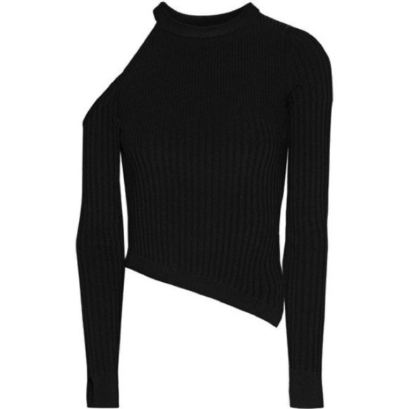 CUSHNE ET OCHS Renee Cold Shoulder Ribbed Top - Picture 4 of 11